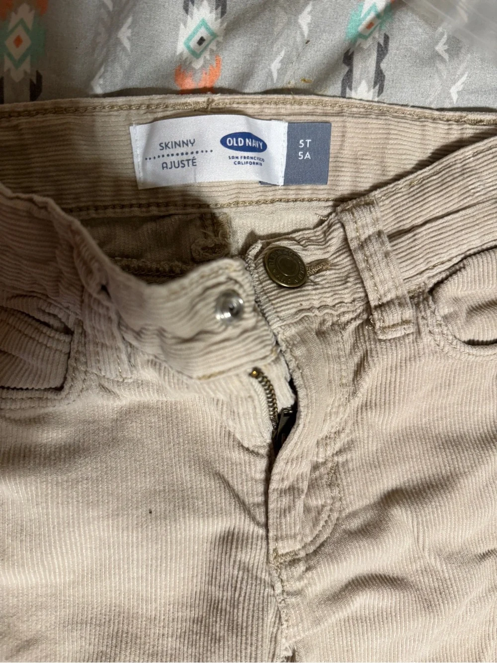 Old Navy Girls Size 5t Beige/Tan Corduroy Pants